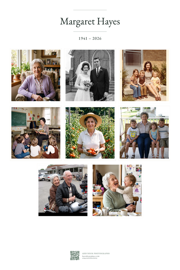 First page of the sample photo board PDF